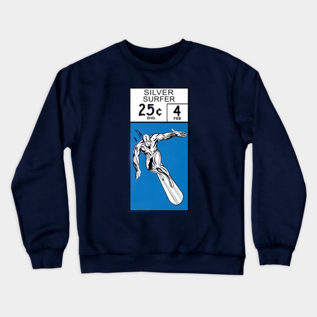 Silver Surfer corner box Crewneck Sweatshirt by GeekGiftGallery